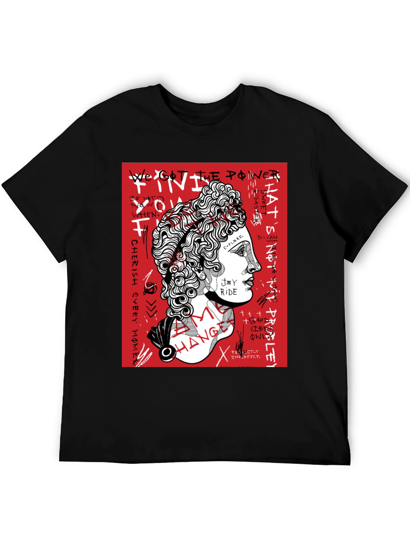 Graphic Print Tee - Modern Art Style