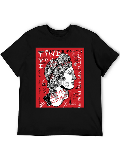 Graphic Print Tee - Modern Art Style