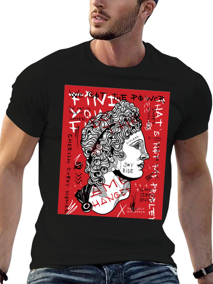 Graphic Print Tee - Modern Art Style