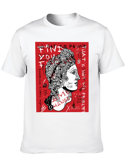 Graphic Print Tee - Modern Art Style