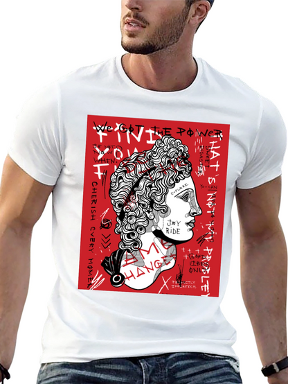 Graphic Print Tee - Modern Art Style