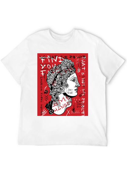 Graphic Print Tee - Modern Art Style