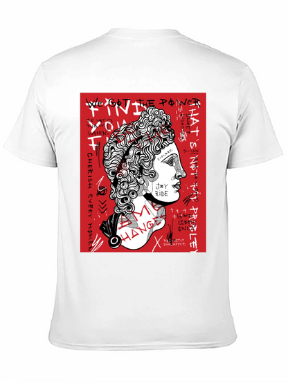 Graphic Print Tee - Modern Art Style