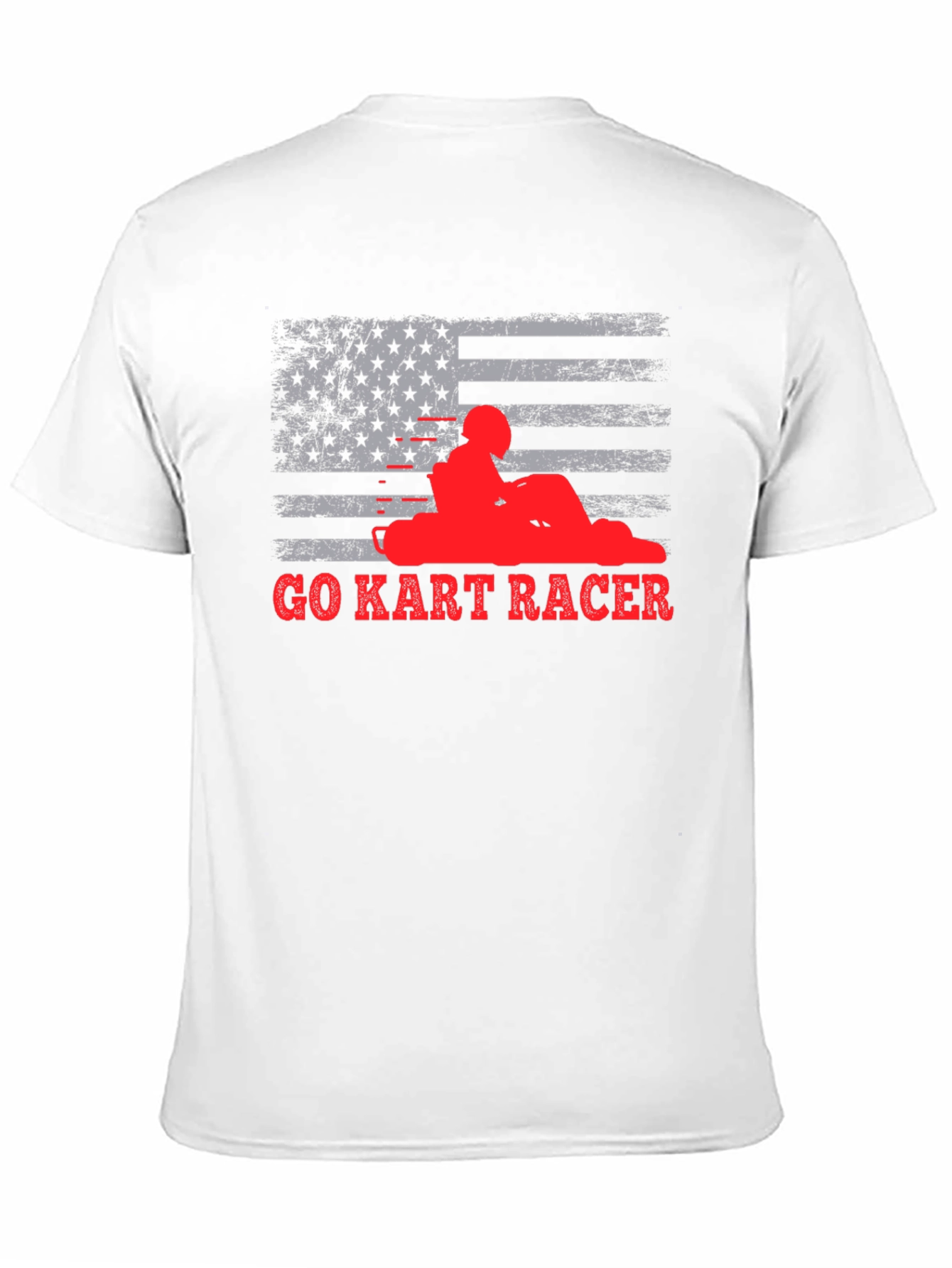 Go Kart Racer American Flag T-Shirt