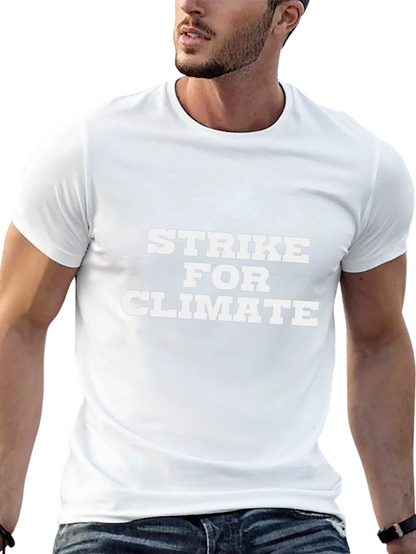 Strike For Climate Black T-Shirt - Eco-Friendly Awareness