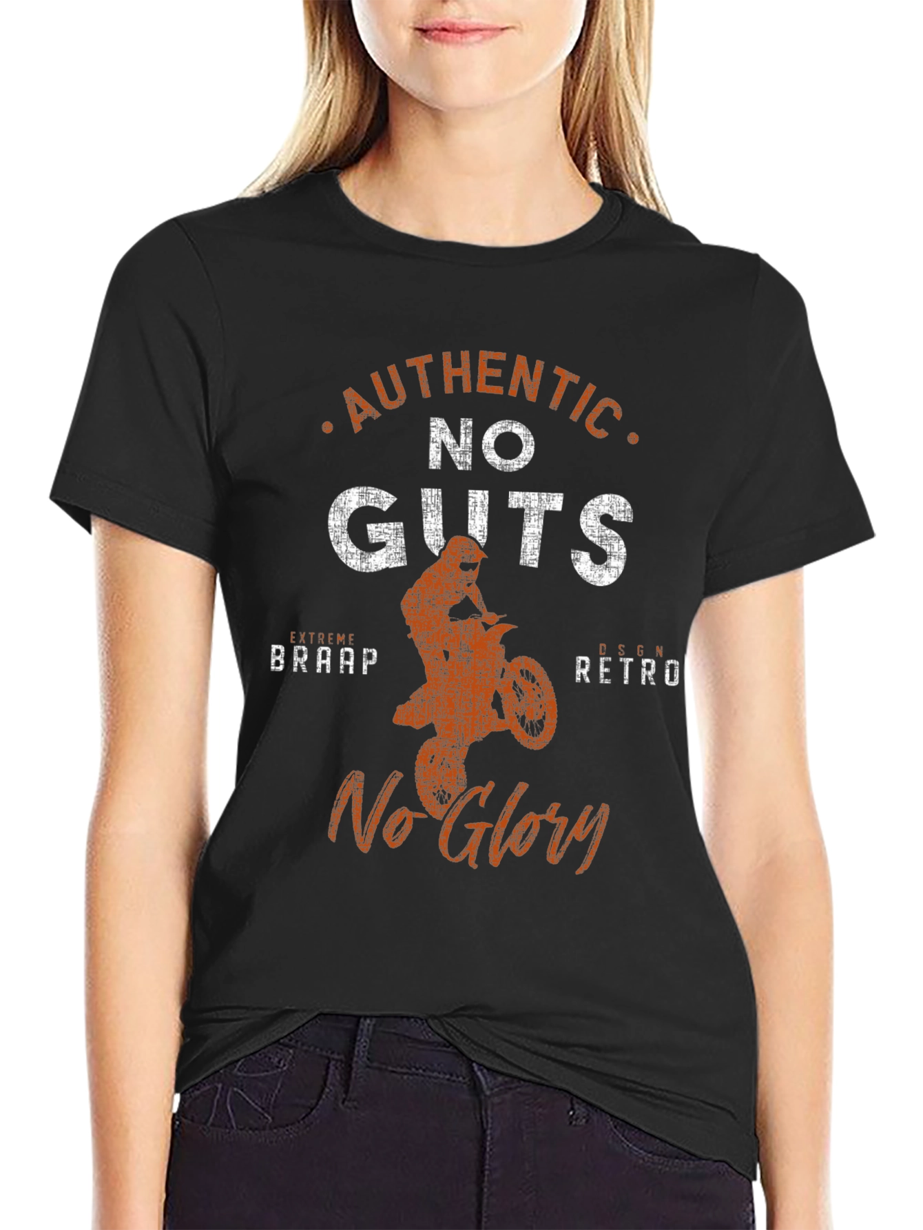 Authentic No Guts No Glory Motocross T-Shirt