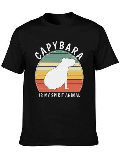 Capybara Spirit Animal T-Shirt - Retro Design