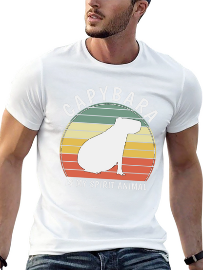 Capybara Spirit Animal T-Shirt - Retro Design