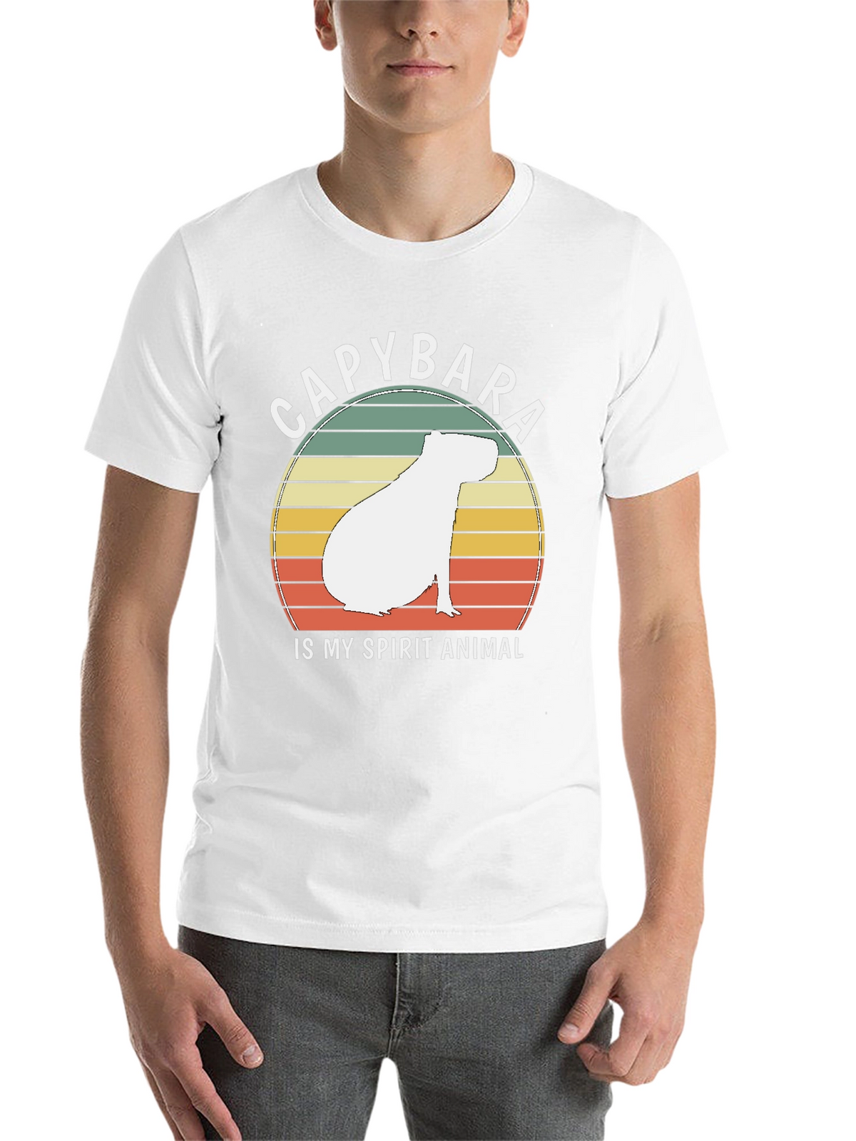 Capybara Spirit Animal T-Shirt - Retro Design