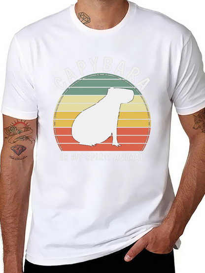 Capybara Spirit Animal T-Shirt - Retro Design