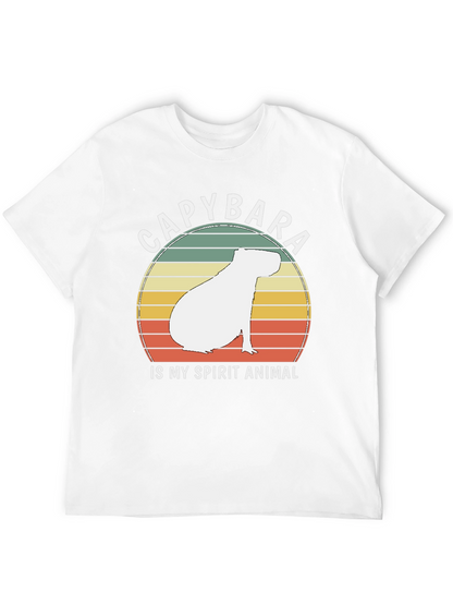 Capybara Spirit Animal T-Shirt - Retro Design