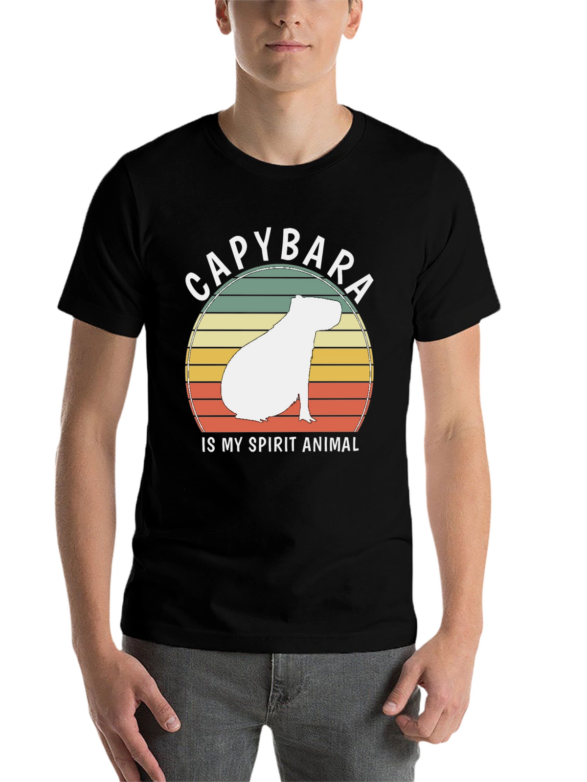 Capybara Spirit Animal T-Shirt - Retro Design