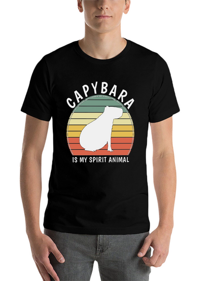 Capybara Spirit Animal T-Shirt - Retro Design