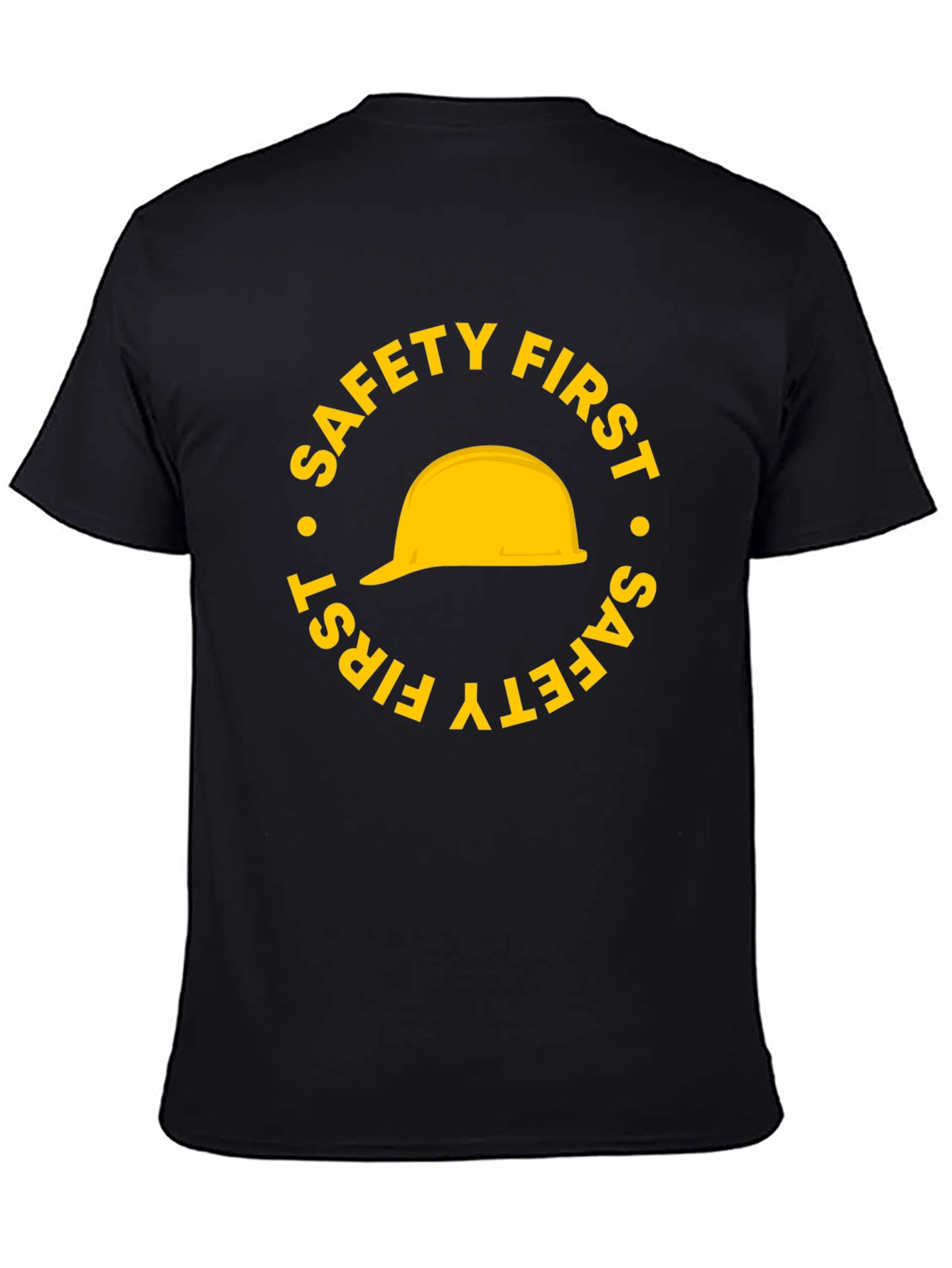 Safety First Hard Hat Graphic T-Shirt - Black