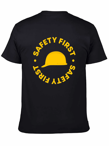Safety First Hard Hat Graphic T-Shirt - Black