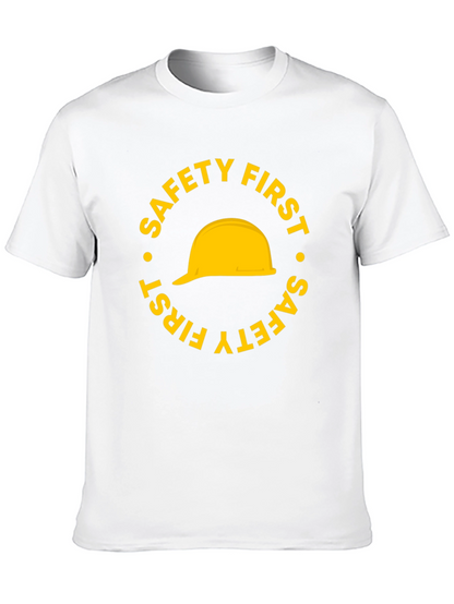 Safety First Hard Hat Graphic T-Shirt - Black