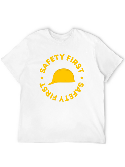 Safety First Hard Hat Graphic T-Shirt - Black
