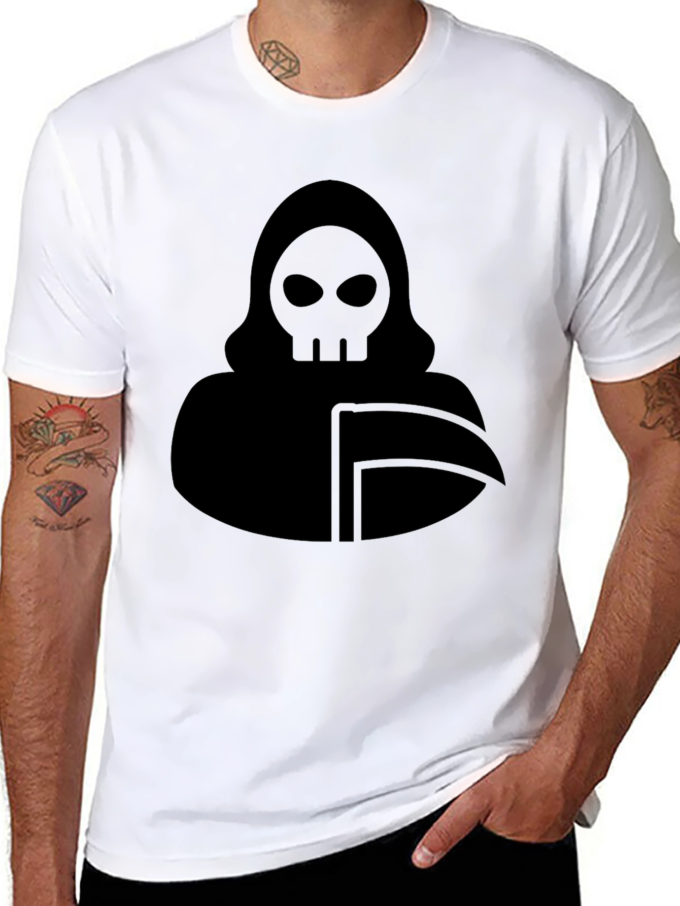 Grim Reaper Graphic Black T-Shirt