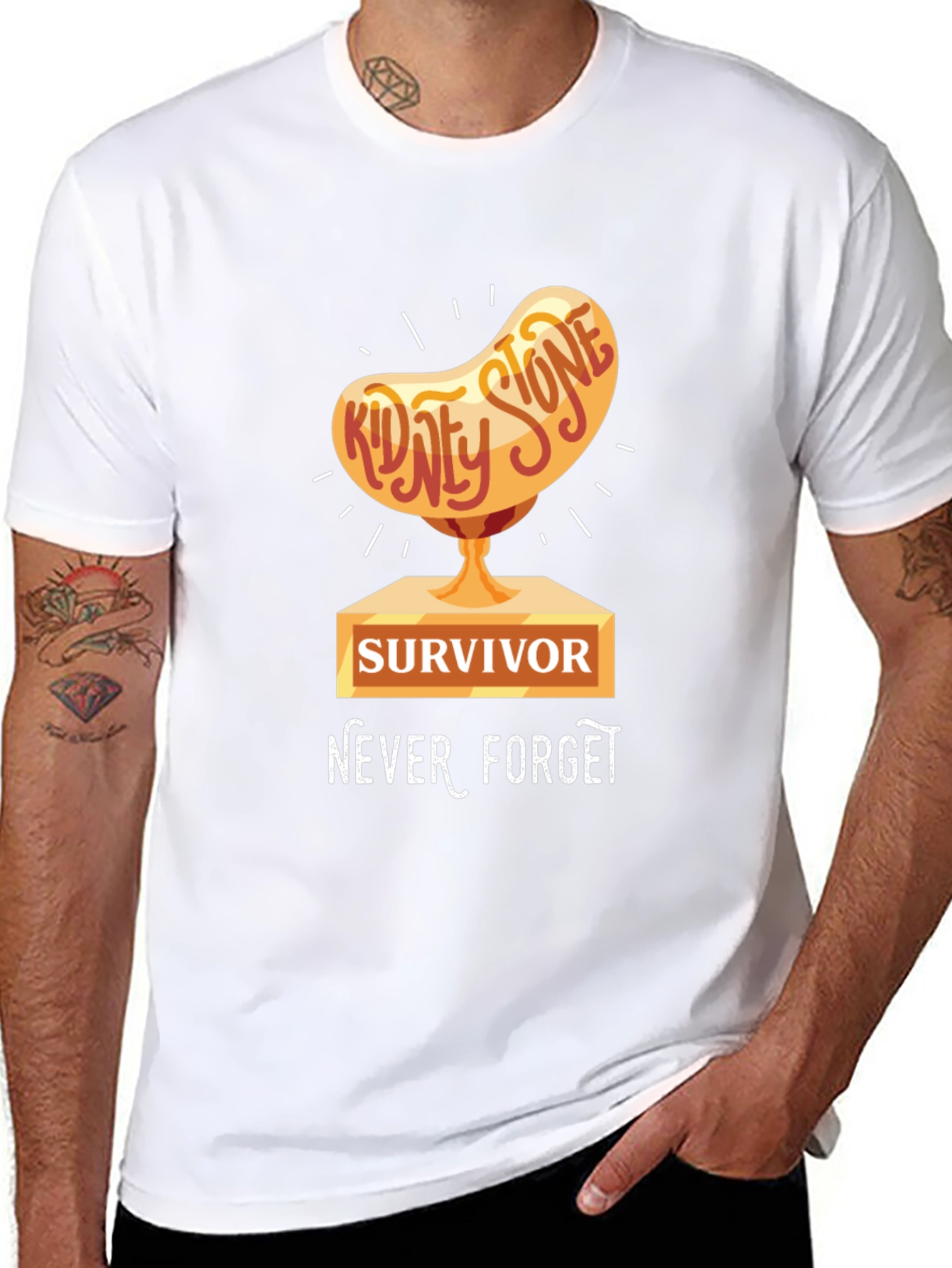 Kidney Stone Survivor T-Shirt - Never Forget