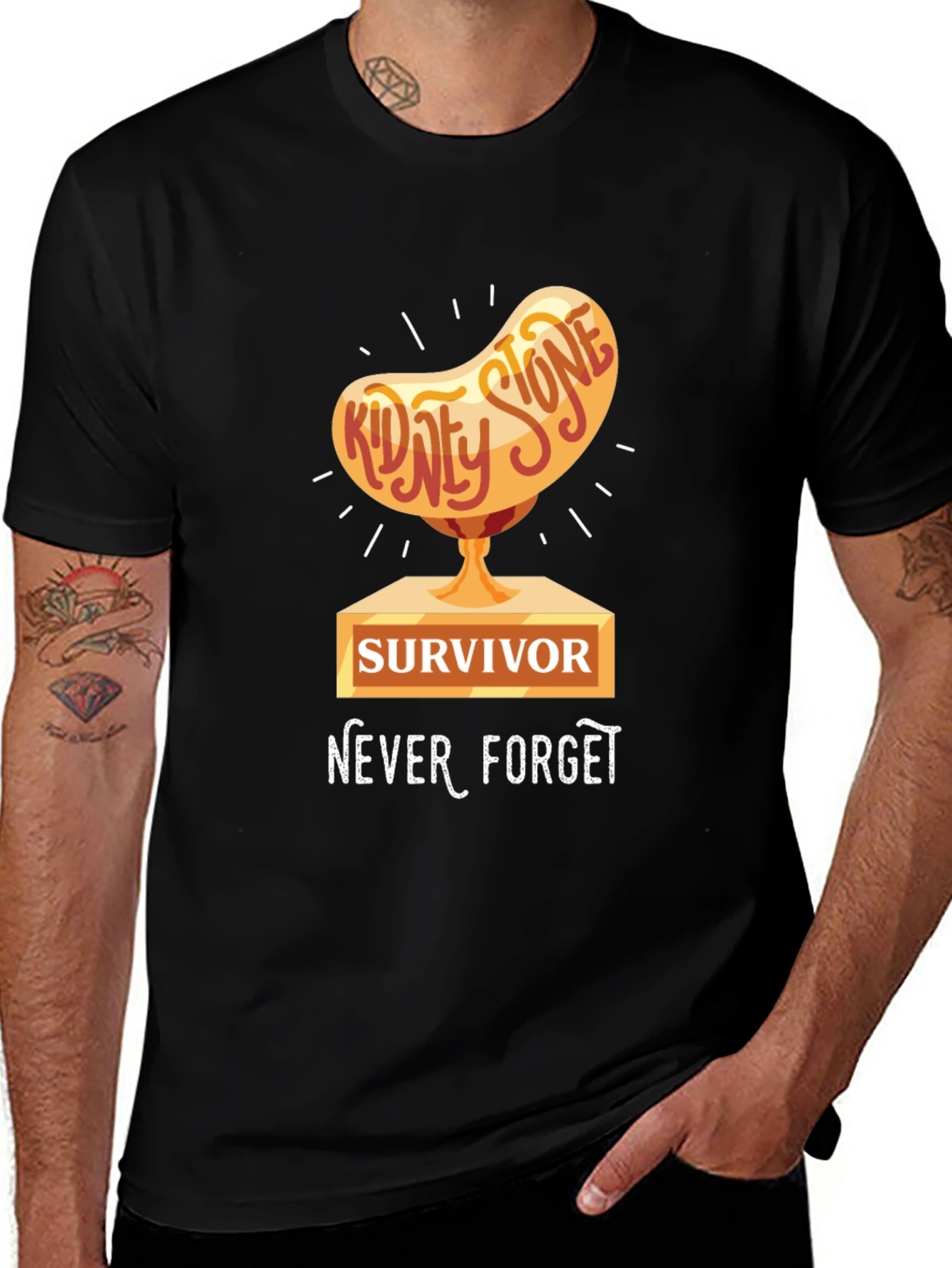 Kidney Stone Survivor T-Shirt - Never Forget