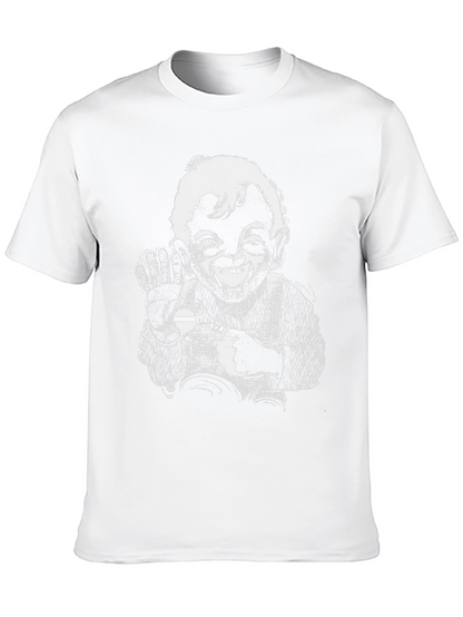 Retro Cartoon Graphic Black T-Shirt