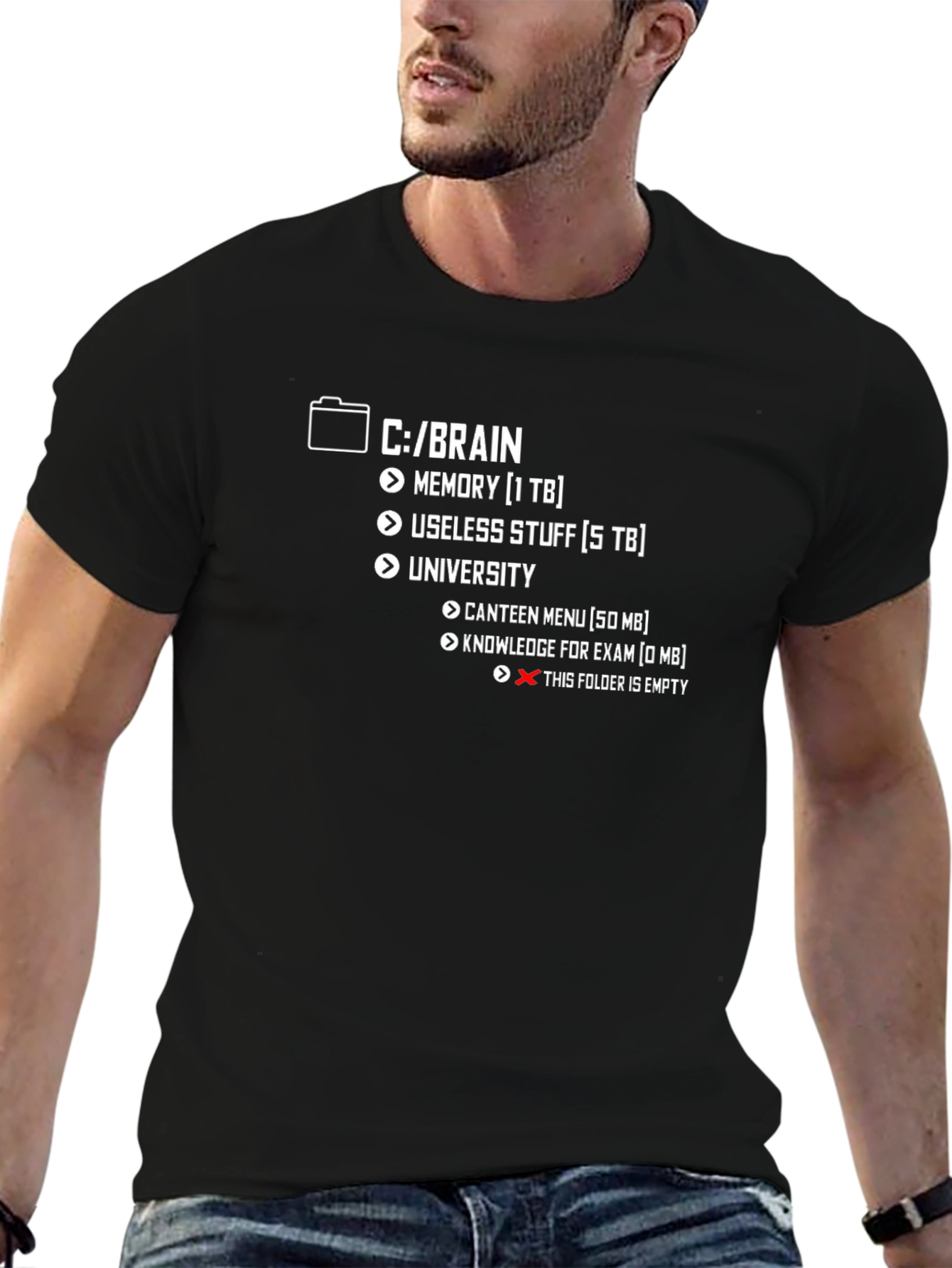 Brain Directory Funny T-Shirt - Programmer Humor