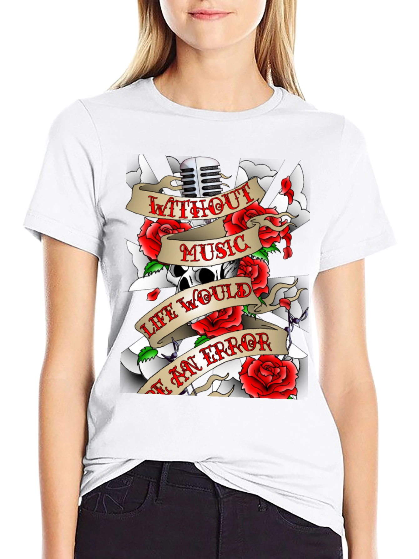 Music Skull Graphic T-Shirt