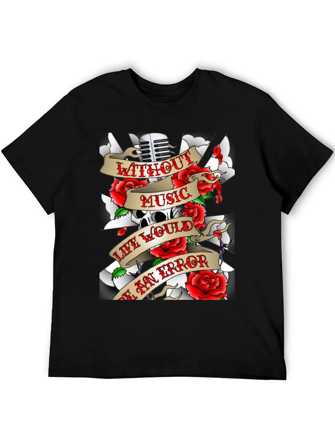 Music Skull Graphic T-Shirt