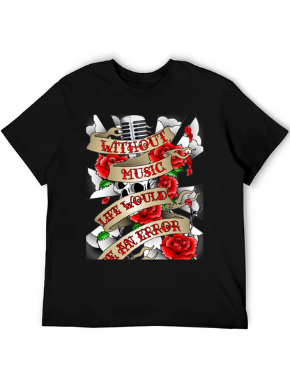 Music Skull Graphic T-Shirt