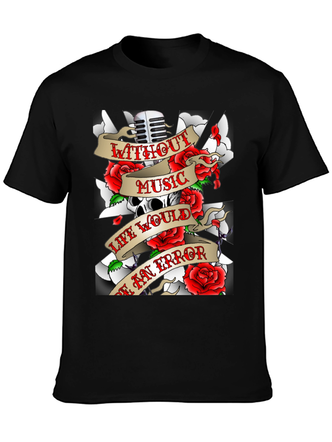 Music Skull Graphic T-Shirt