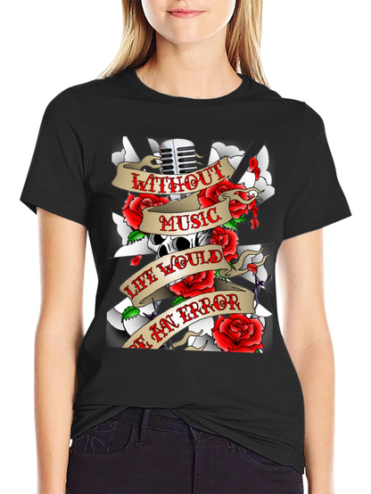 Music Skull Graphic T-Shirt