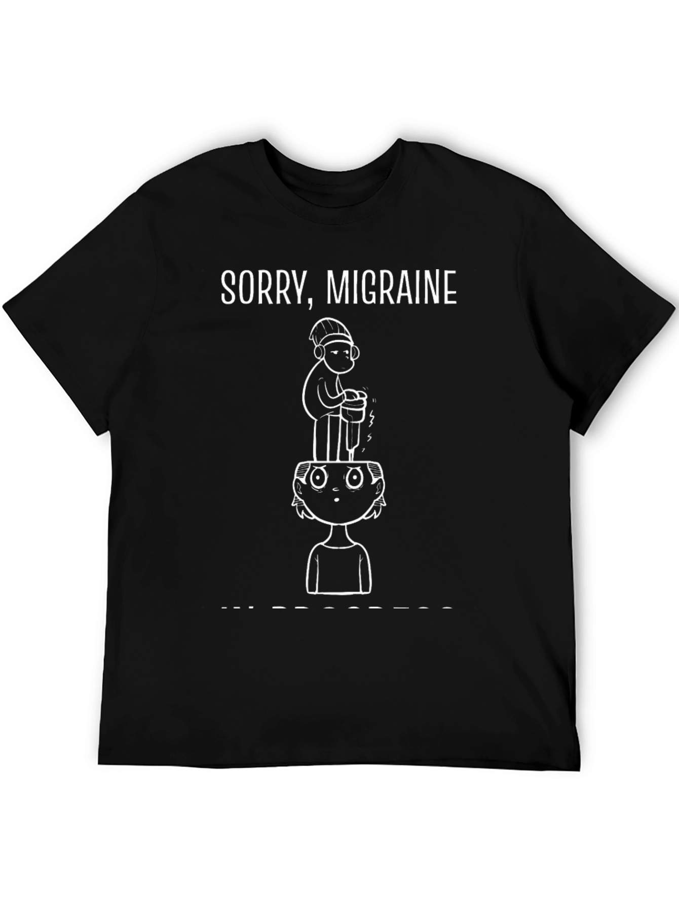 Sorry Migraine Black Graphic Tee