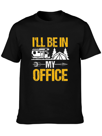 Camping Office T-Shirt - RV Tent Arrow Design