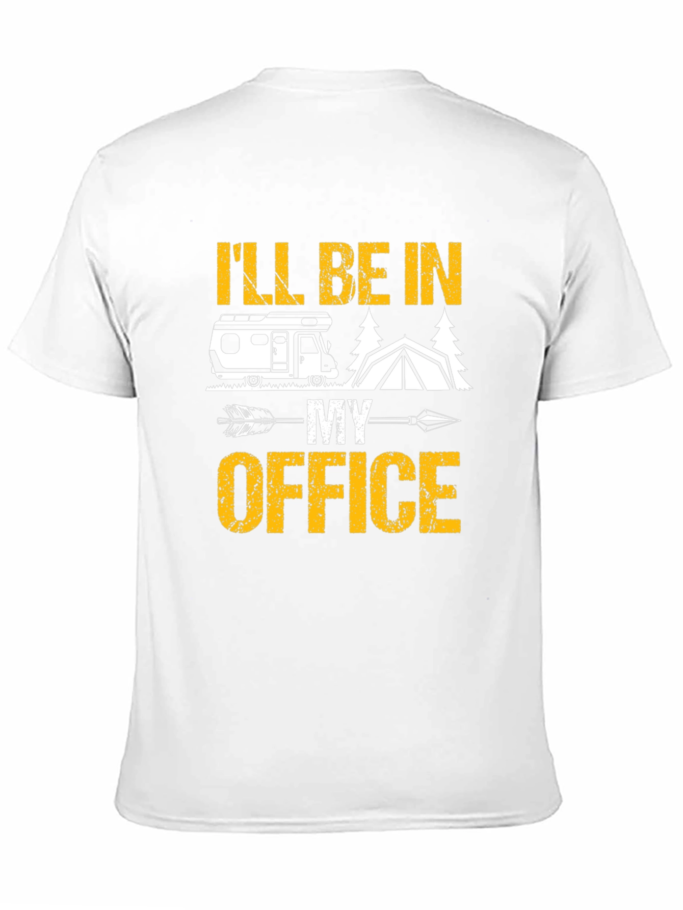 Camping Office T-Shirt - RV Tent Arrow Design