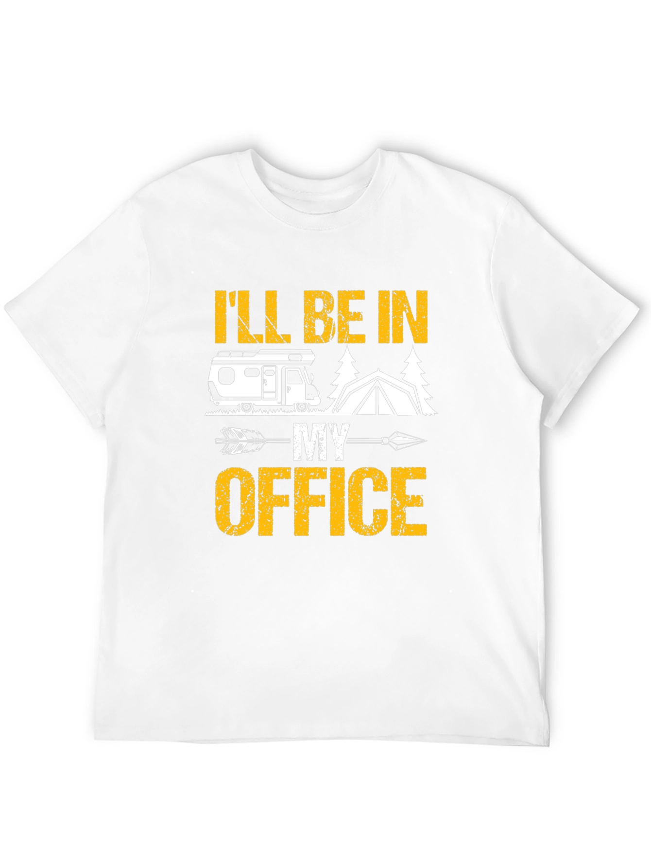 Camping Office T-Shirt - RV Tent Arrow Design