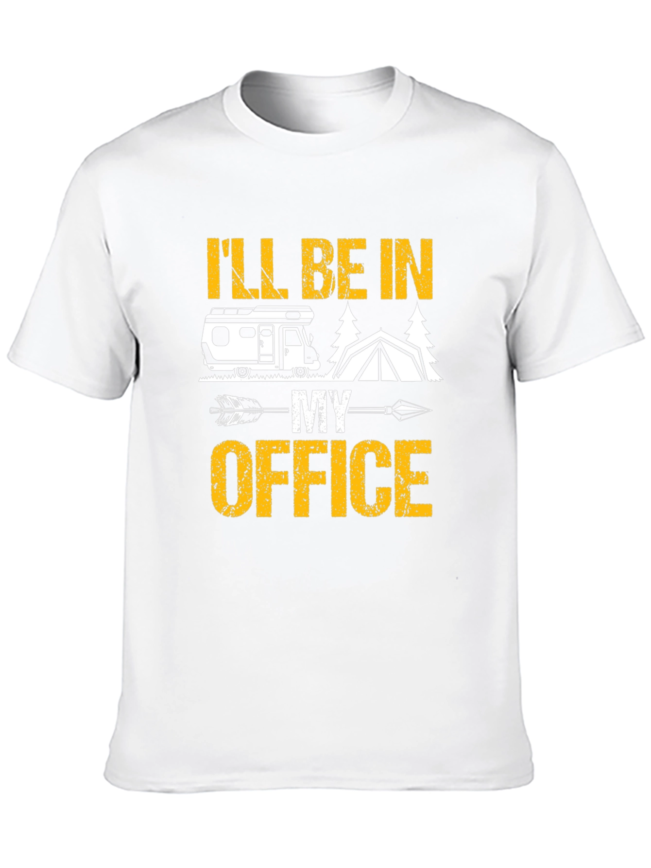 Camping Office T-Shirt - RV Tent Arrow Design