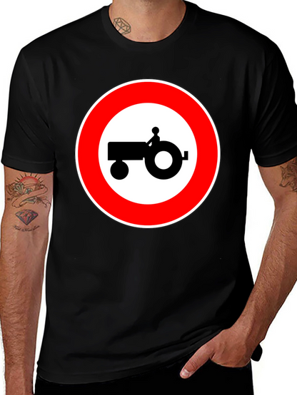 Tractor Sign Black T-Shirt