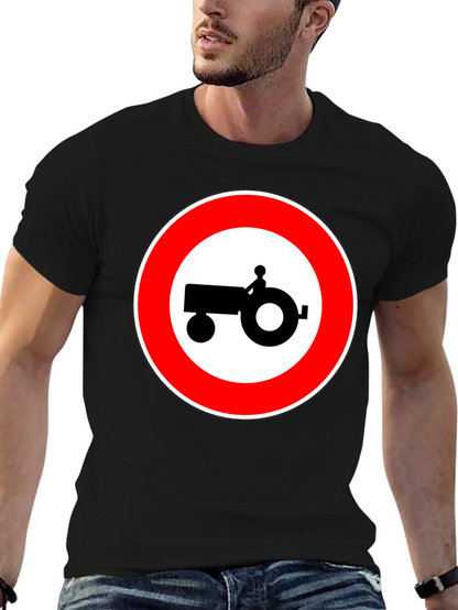 Tractor Sign Black T-Shirt