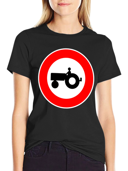 Tractor Sign Black T-Shirt