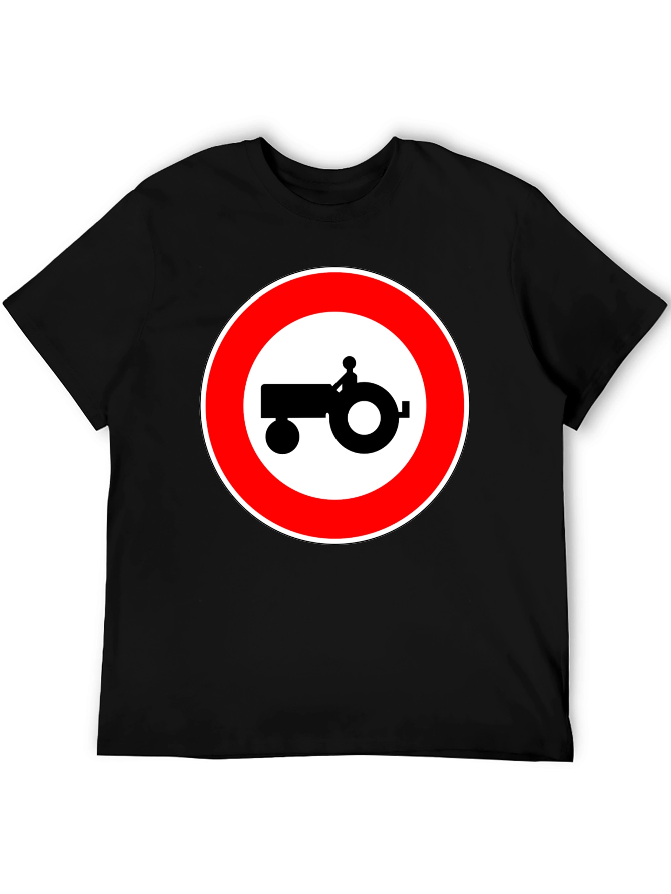 Tractor Sign Black T-Shirt