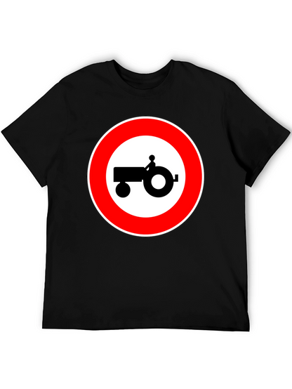 Tractor Sign Black T-Shirt