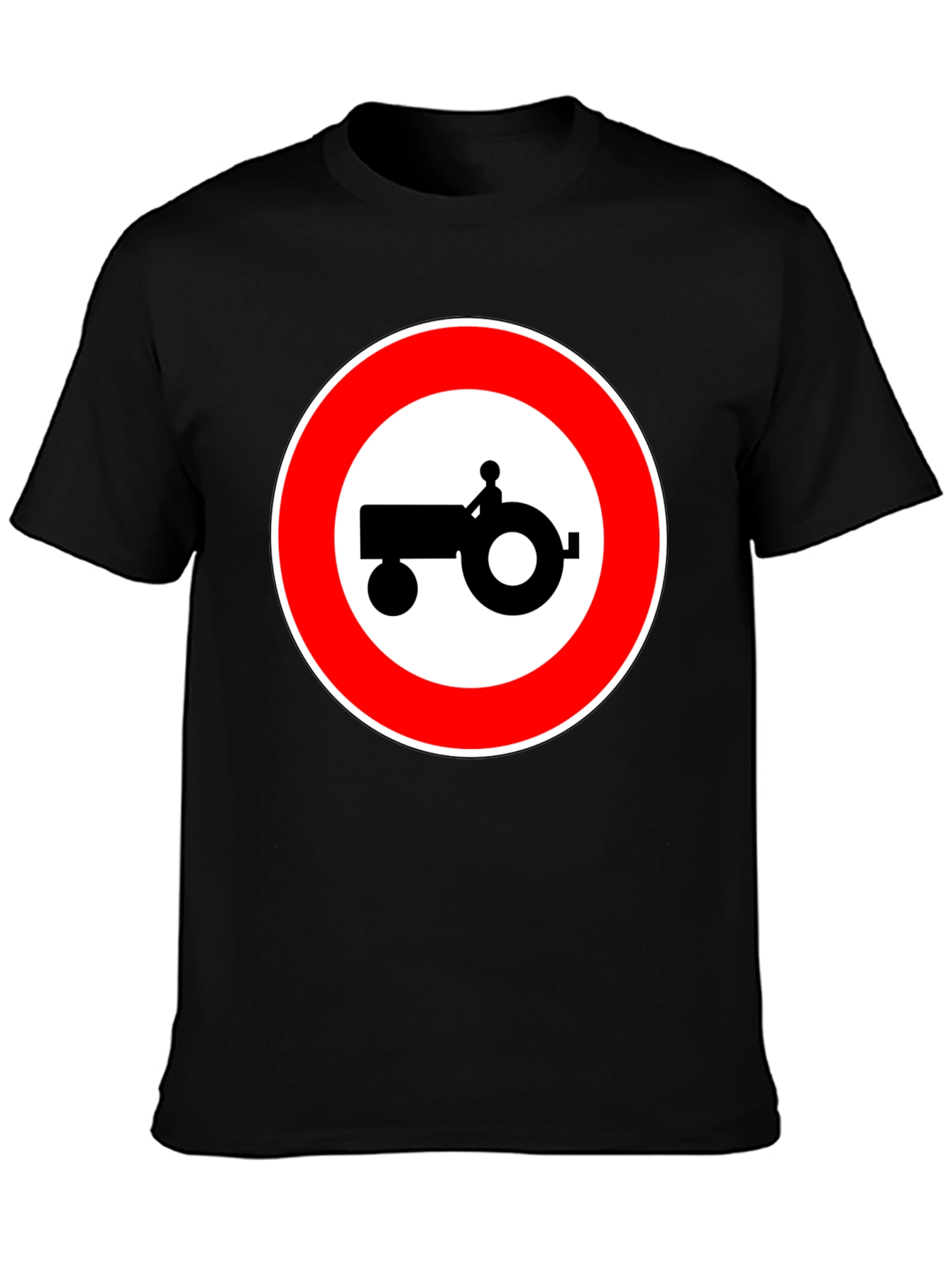 Tractor Sign Black T-Shirt