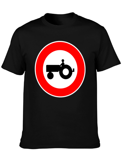 Tractor Sign Black T-Shirt