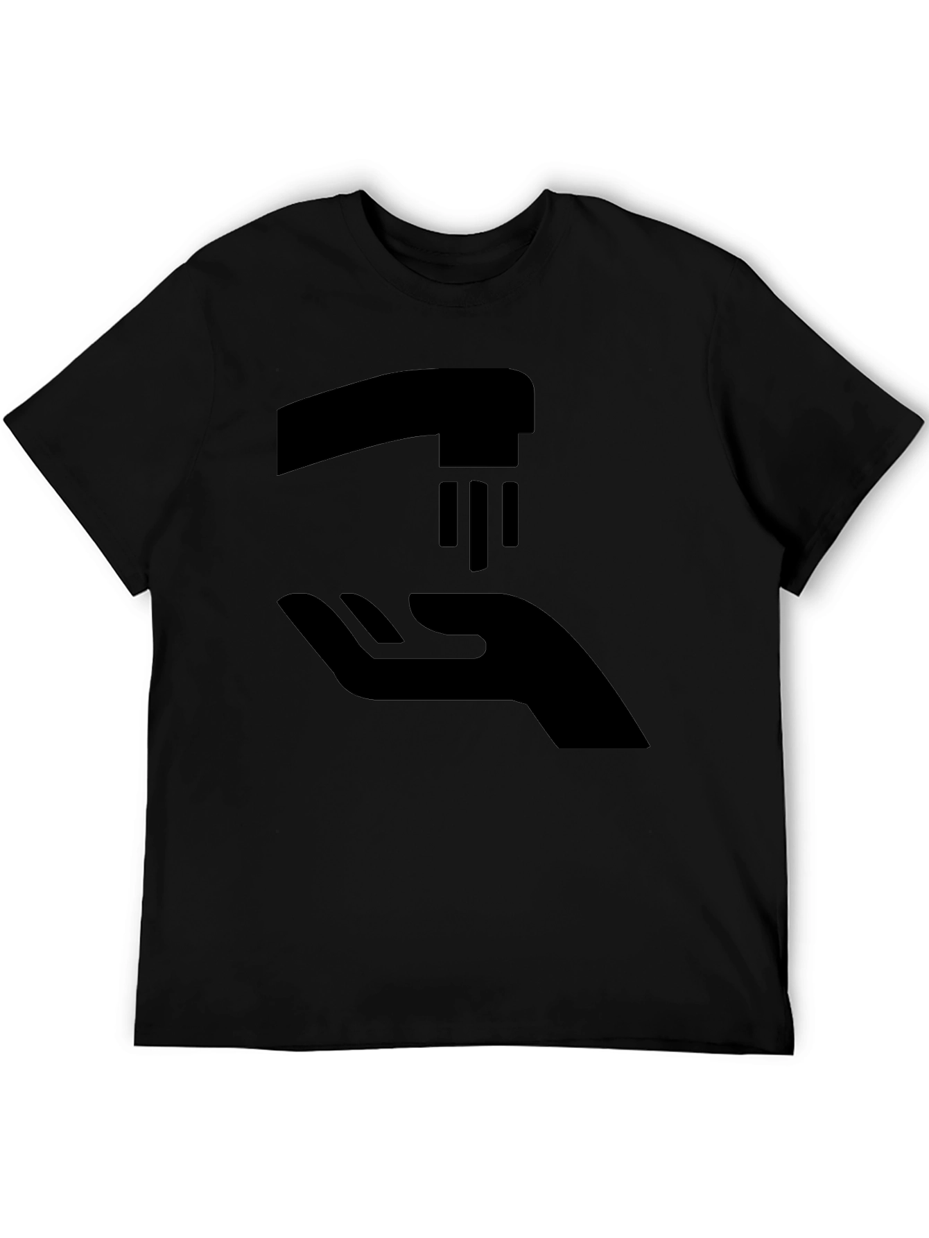 Wash Your Hands Graphic Tee - Black Cotton T-Shirt