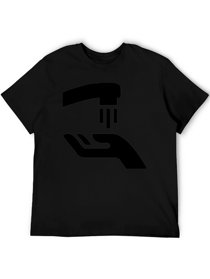 Wash Your Hands Graphic Tee - Black Cotton T-Shirt