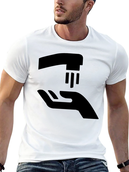 Wash Your Hands Graphic Tee - Black Cotton T-Shirt