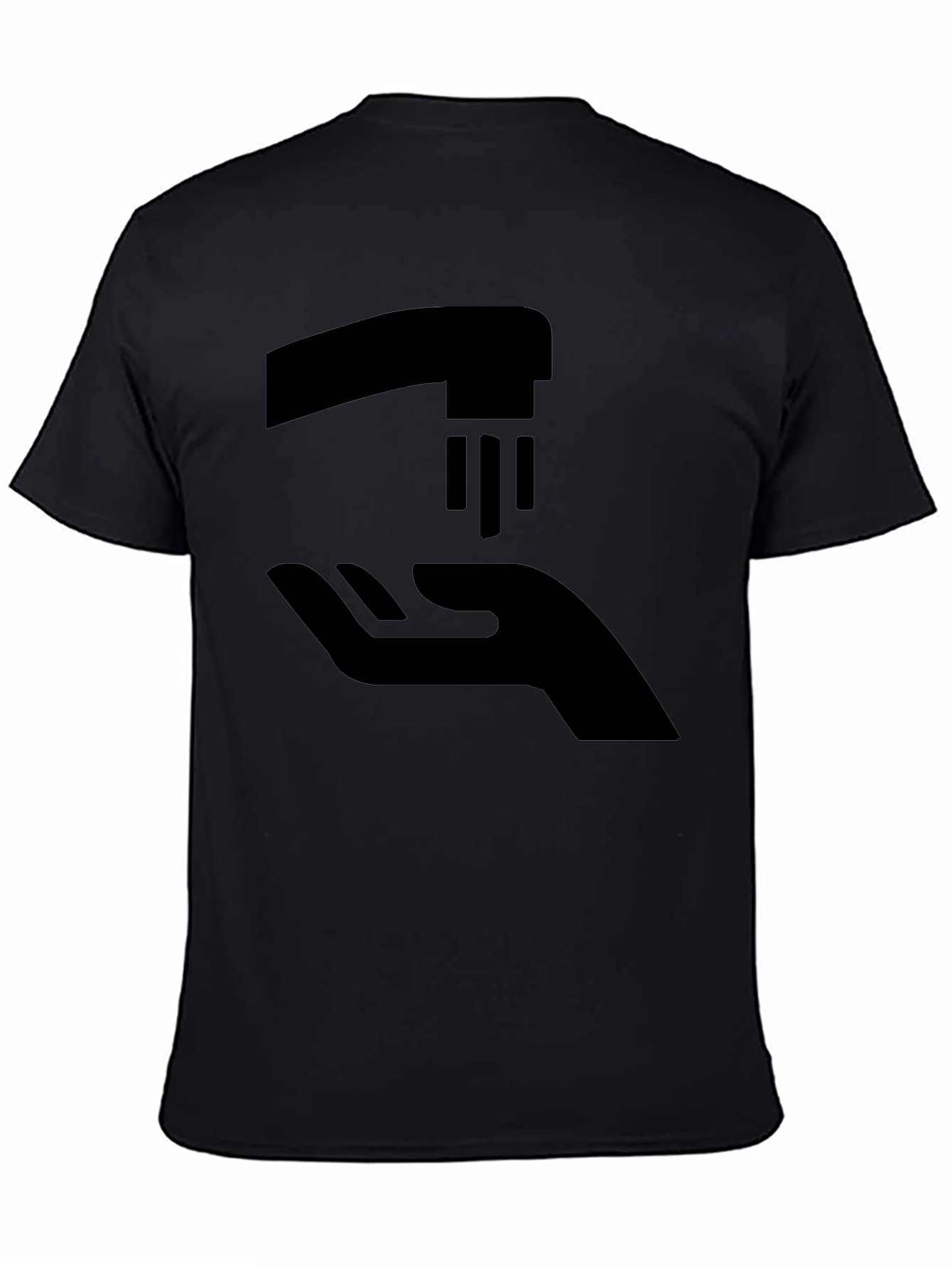 Wash Your Hands Graphic Tee - Black Cotton T-Shirt