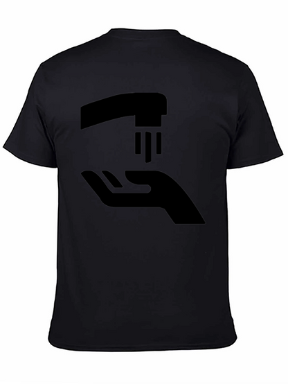 Wash Your Hands Graphic Tee - Black Cotton T-Shirt