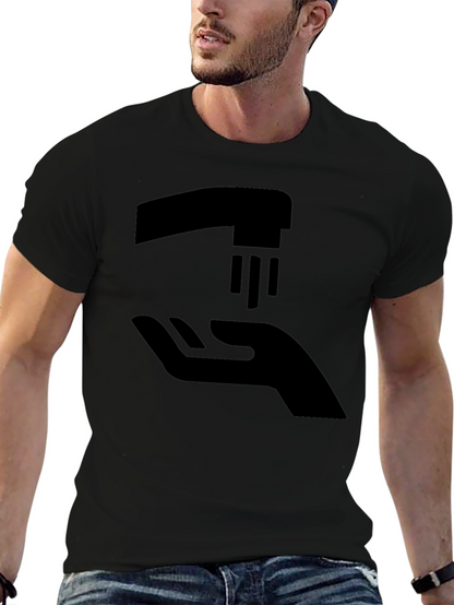 Wash Your Hands Graphic Tee - Black Cotton T-Shirt
