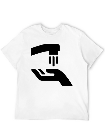 Wash Your Hands Graphic Tee - Black Cotton T-Shirt